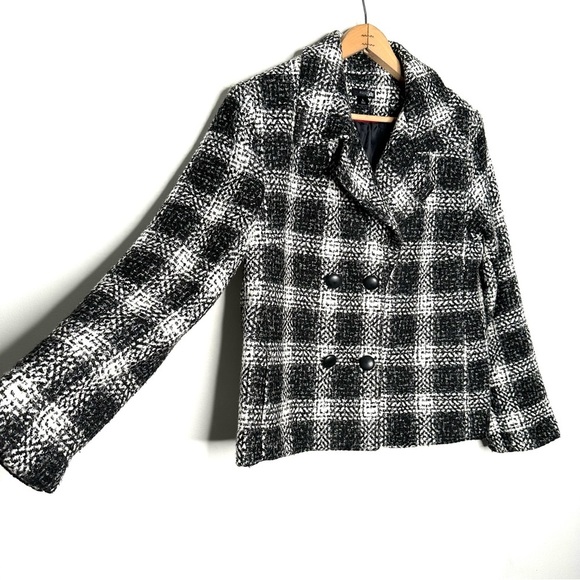 East 5th | Black and White Double Breasted Short Coat Size Large - Picture 3 of 7